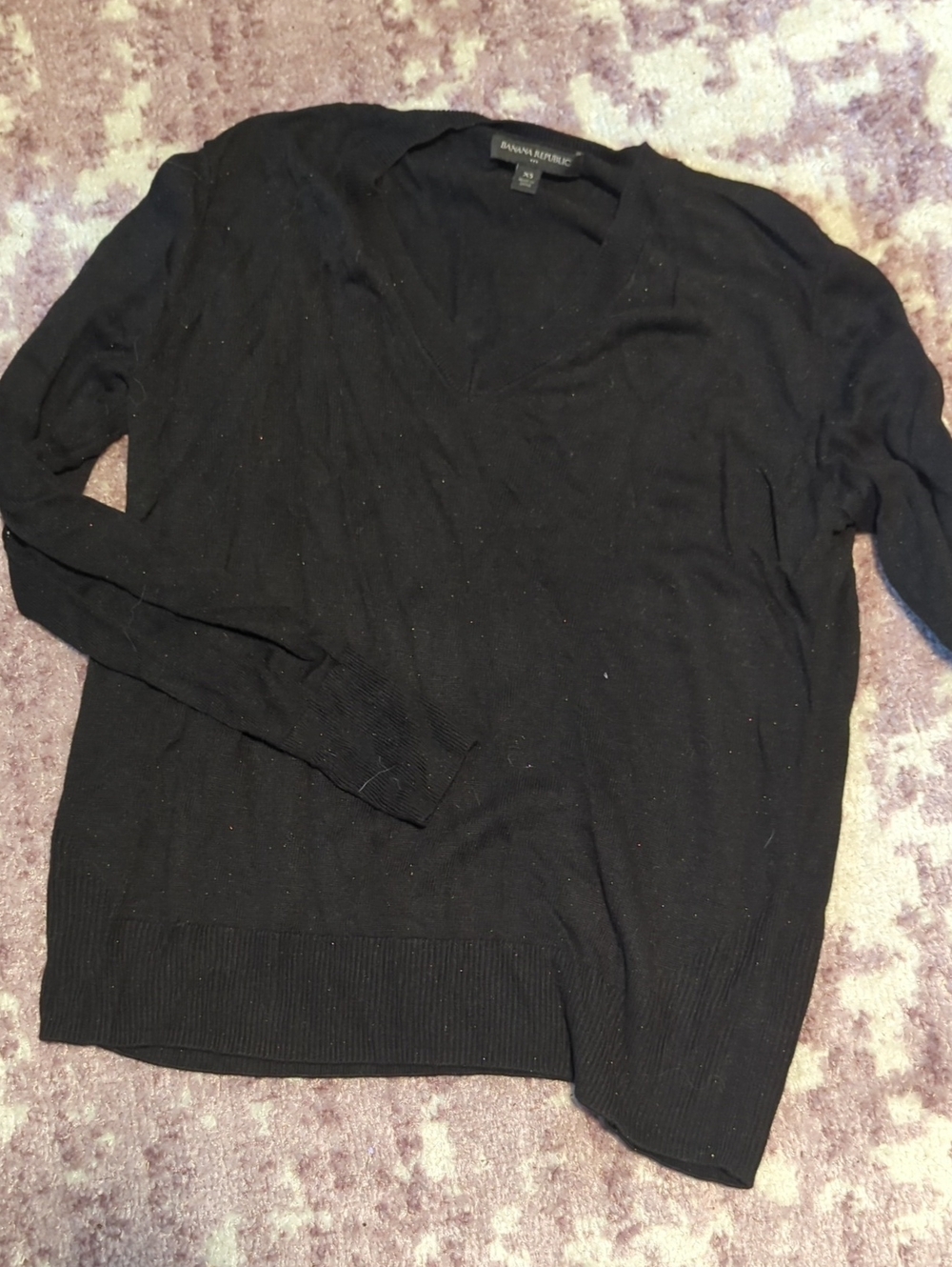 Banana Republic V Neck Sweater With Sparkle